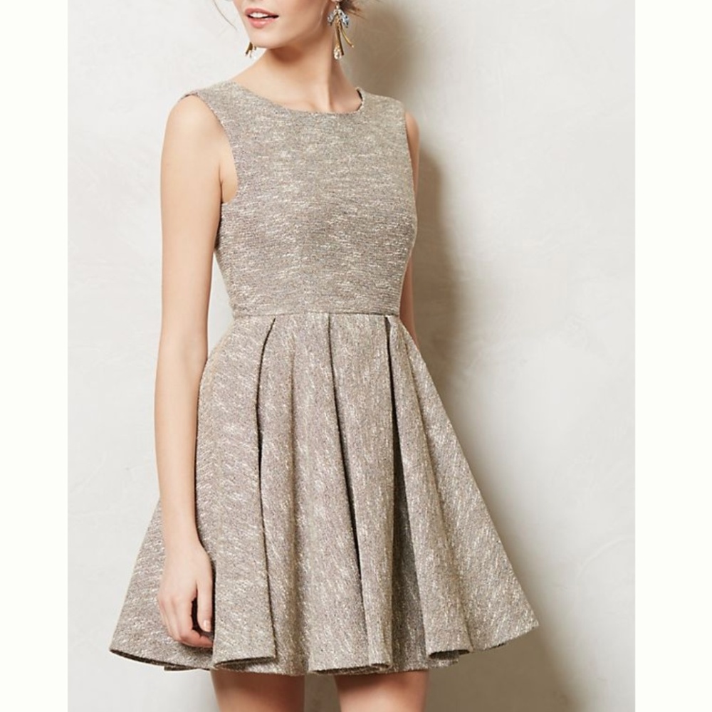 Paper Crown Anthropologie Shimmer Tweed Dress